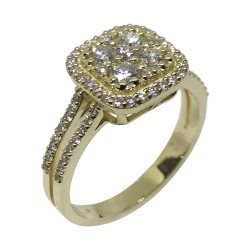 Gold Diamond Ring 0.85 CT. T.W. Model Number : 1995