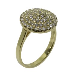 טבעת זהב משובצת 65 יהלומים במשקל 0.68 קרט דגם : 2371