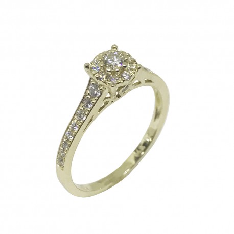 Gold Diamond Ring 0.4 CT. T.W. Model Number : 1114