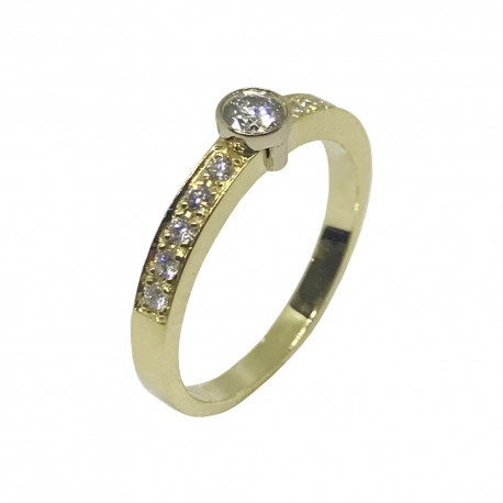 Gold Diamond Ring 0.34 CT. T.W. Model Number : 976