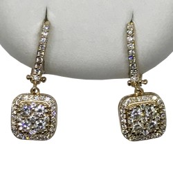 Gold Diamond EarRings 0.9 CT. T.W. Model Number : 2565